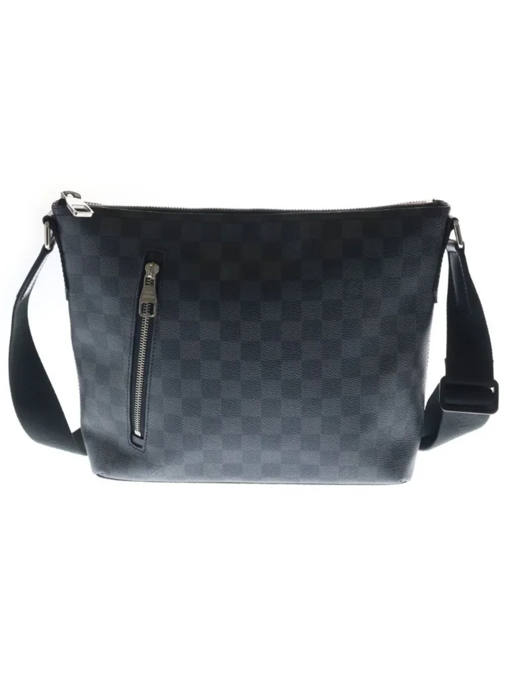 Louis Vuitton Damier Graphite Mick PM Shoulder Bag Black Leather Silver